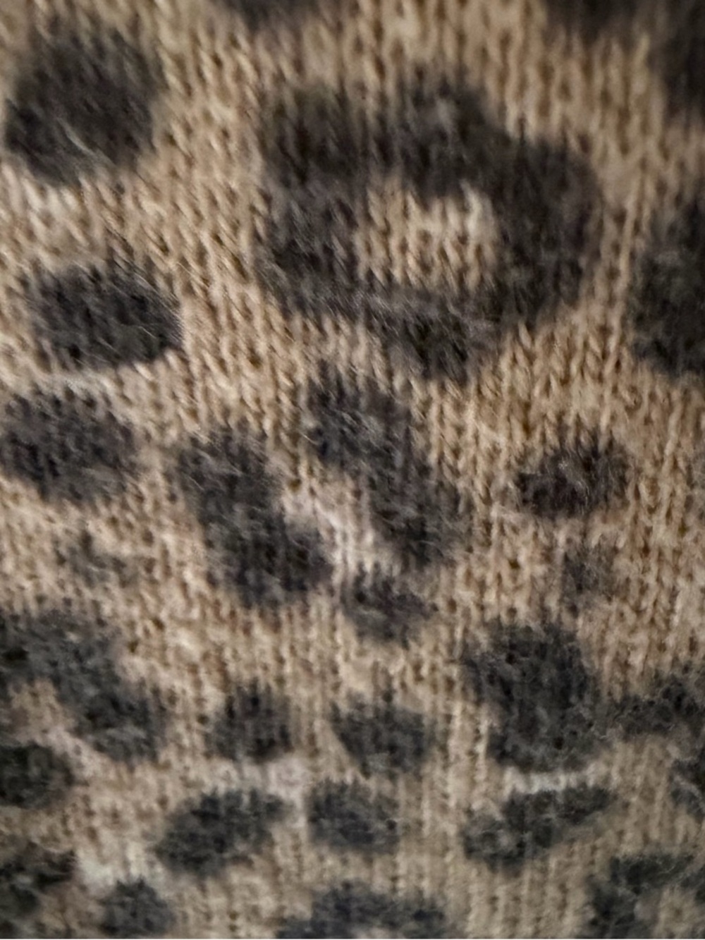 LOFT Neutral Leopard-Print Knit Cardigan - pre owned- size Medium - Pima Cotton - Picture 10 of 12